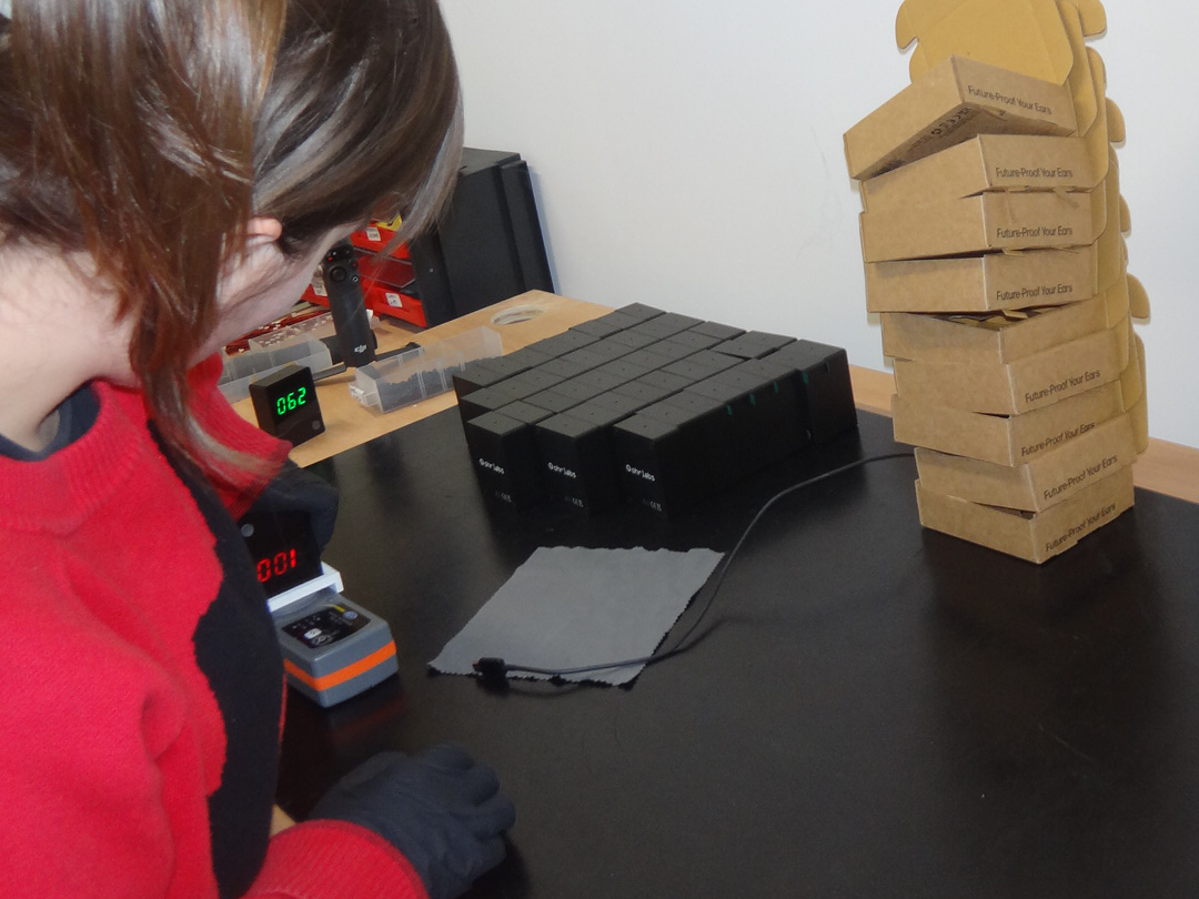 Ohr-1 units being hand-assembled in the East London workshop