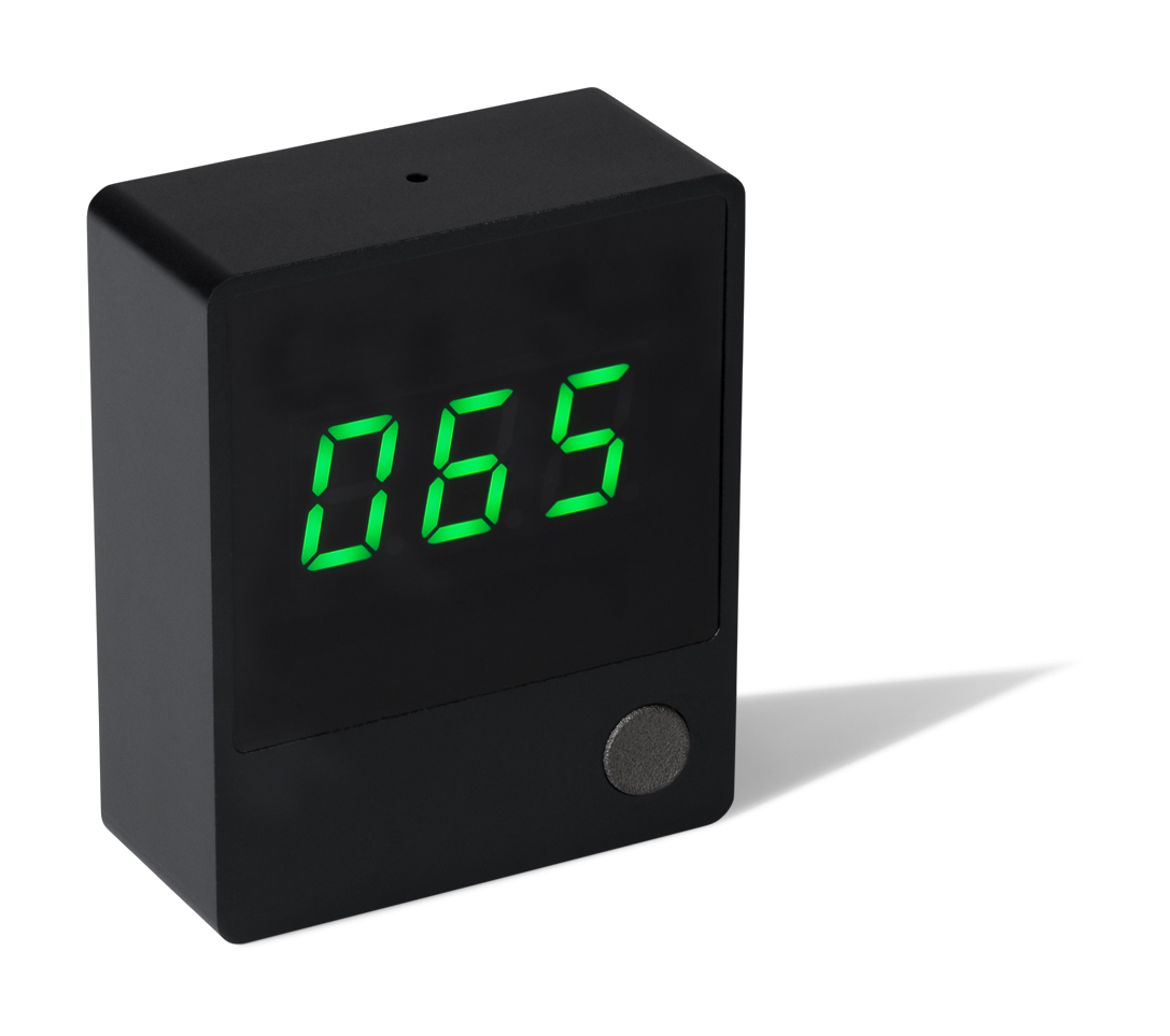 Ohr-1 decibel meter displaying 065 dB