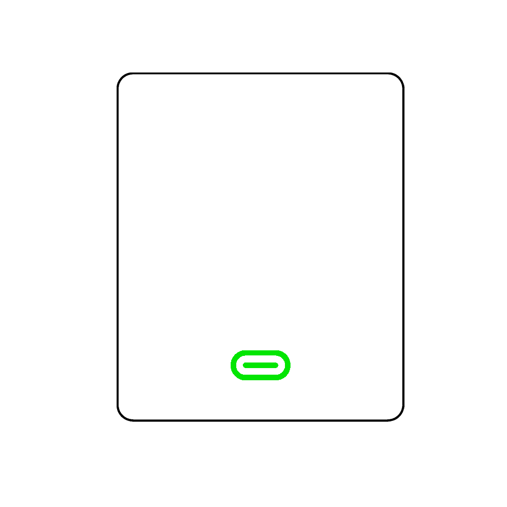 Ohr-1 back view with the USB-C port highlighted